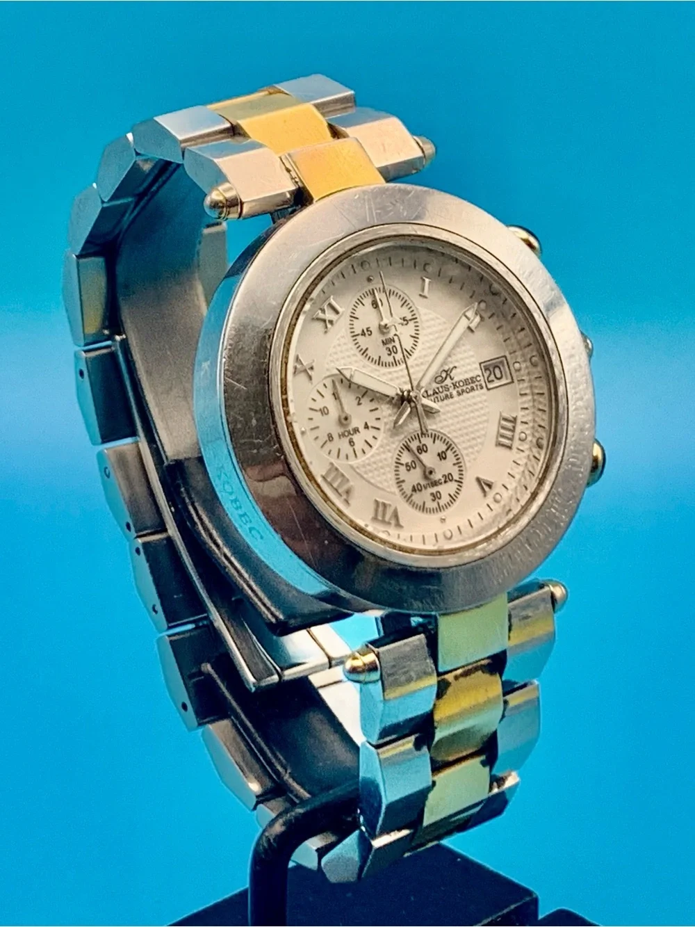 KLAUS-KOBEC COUTURE SPORTS KKG1913 Men’s Chrono Wristwatch Date Working New Batt